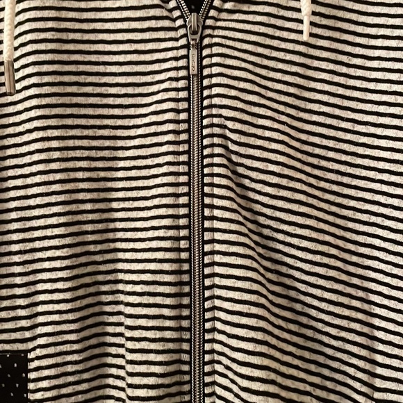 Womens Olsen zippered hoody 55% cotton, 45% polyester. Navy/white. Size 14 - Picture 3 of 7